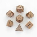 Time2Play Metal Dice with Black Numbers - Copper, Set of 7 TI3306256